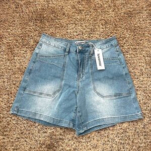 Luvamia Women's Light Blue Jean Shorts